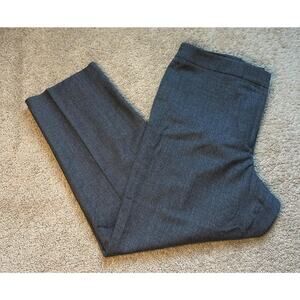 Talbots Wool Blend Mid Rise Straight Leg Trouser Pants Gray Women's Size 18